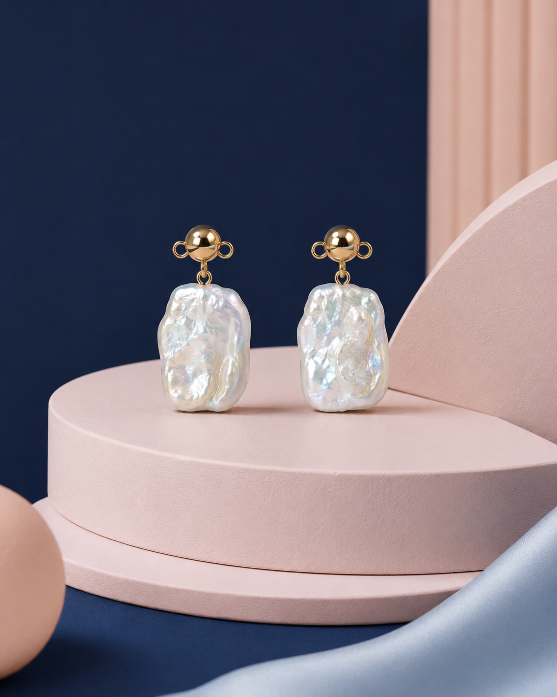 Square Long Drop Earring