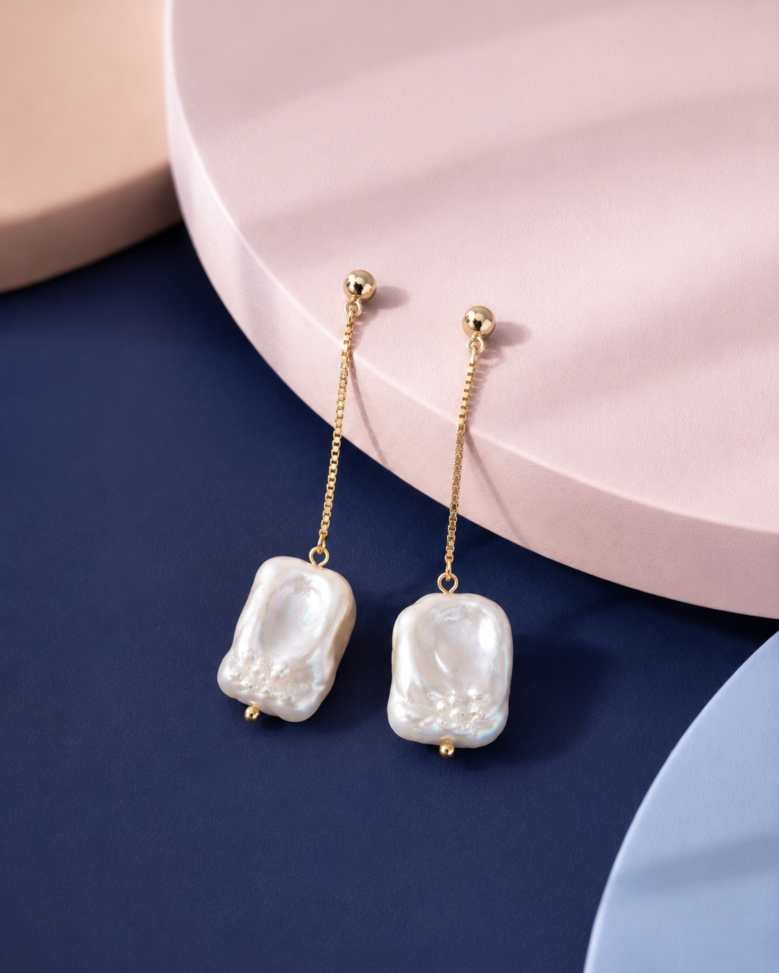 Square Short Drop Earring