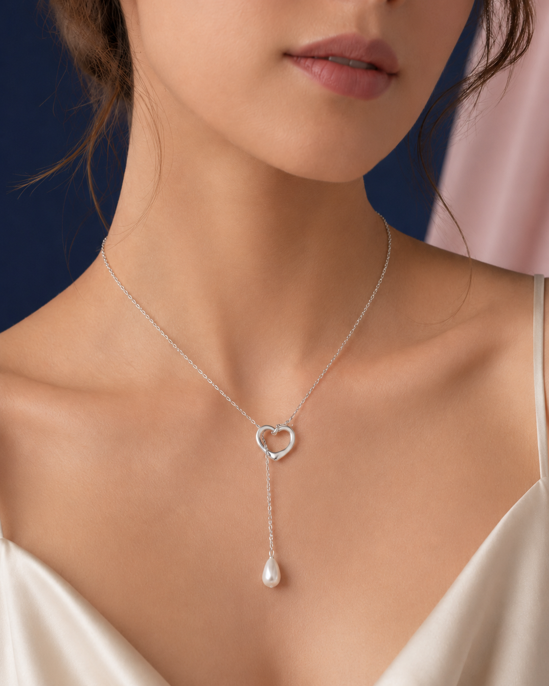 Heart Hole Pearl Necklace