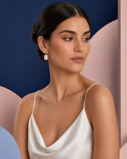 Square Short Drop Earring