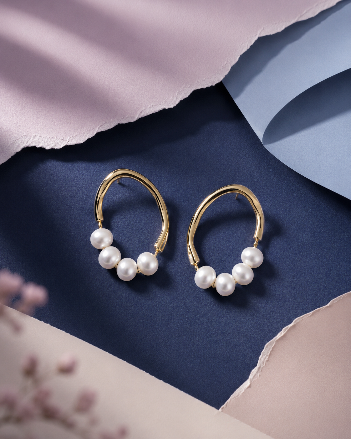 Half & Half Pearl Earring