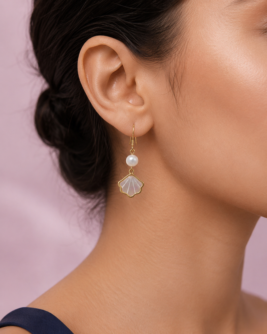 Mother Of Pearl Shell Earring