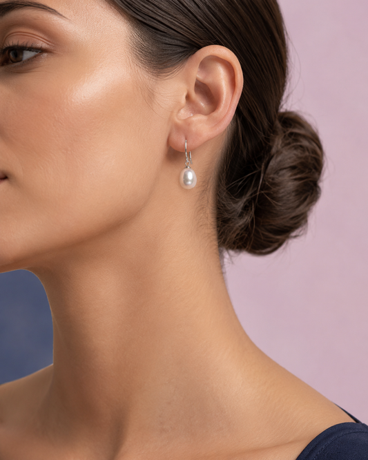 Short Pearl Drop Earring