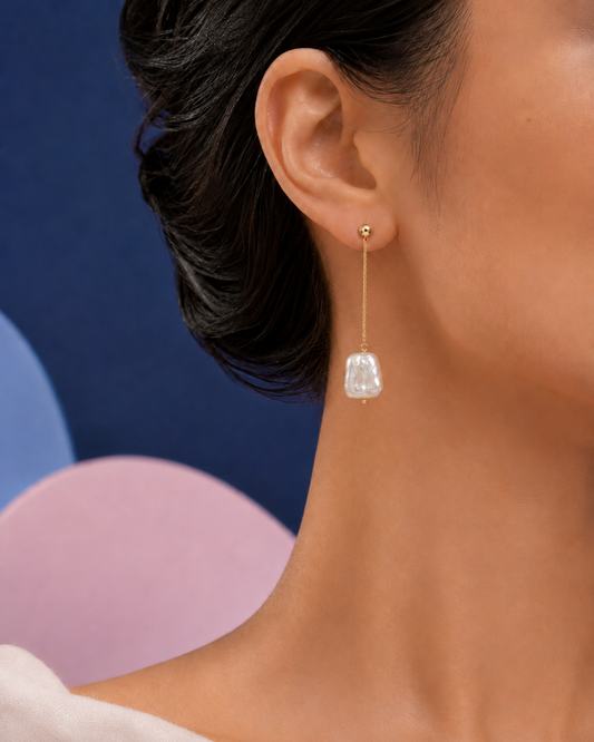 Square Short Drop Earring
