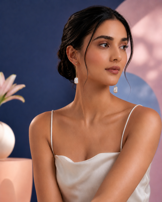 Square Short Drop Earring