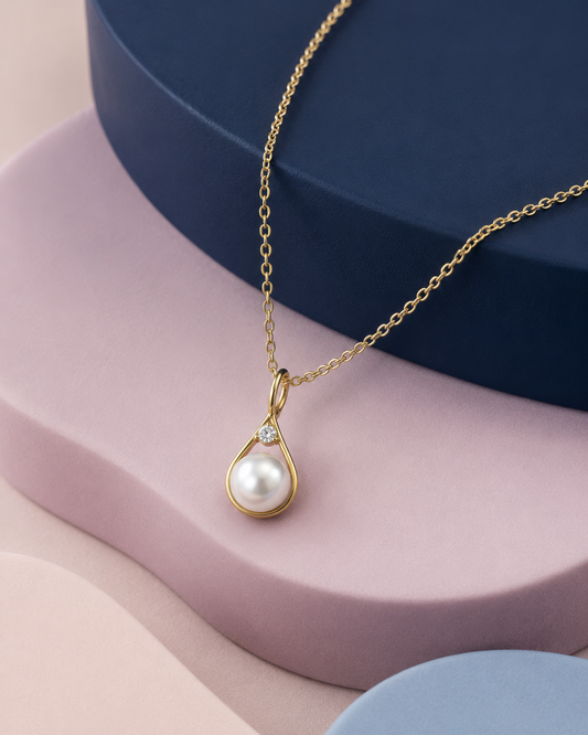 Pearl & Diamond Gold Pendant