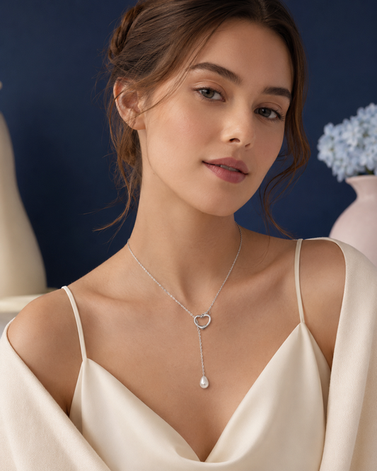 Heart Hole Pearl Necklace