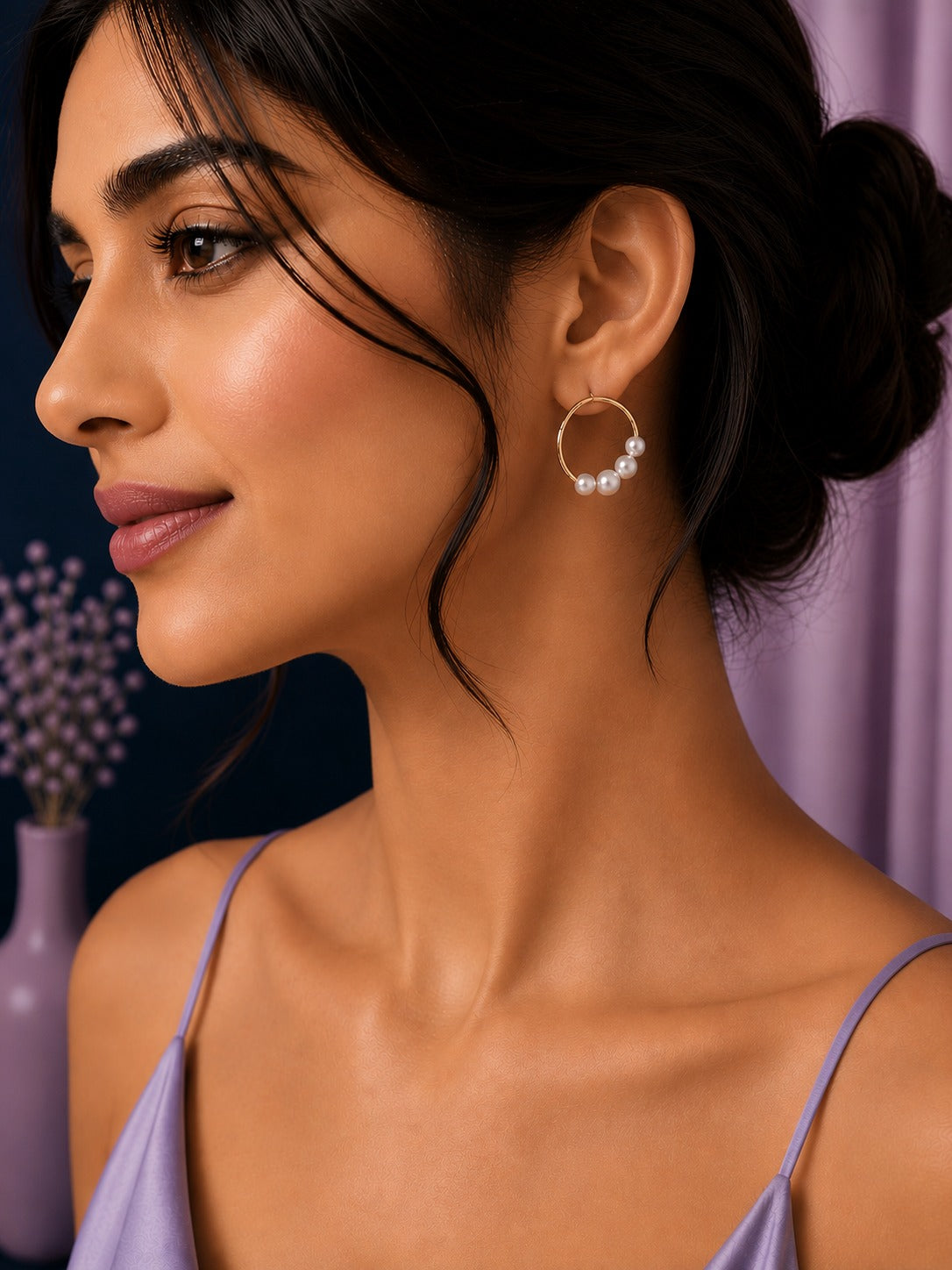 Half & Half Pearl Earring